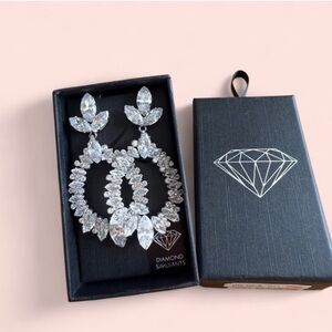 Elegant Silver Crystal Earrings